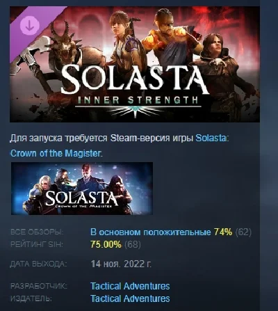 Solasta: Crown of the Magister - Inner Strength 💎STEAM