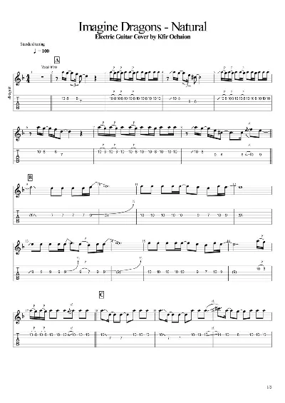 Tabs Kfir Ochaion - Imagine Dragons - Natural