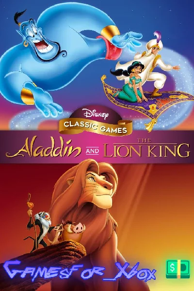 ☀️Disney Classic Games: Aladdin and The Lion Ki XBOX💵