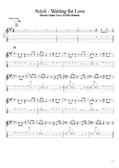 Tabs Kfir Ochaion - Avicii - Waiting for Love