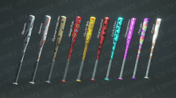 Skins for Baseball Bat & Knife GTA 5 Legacy