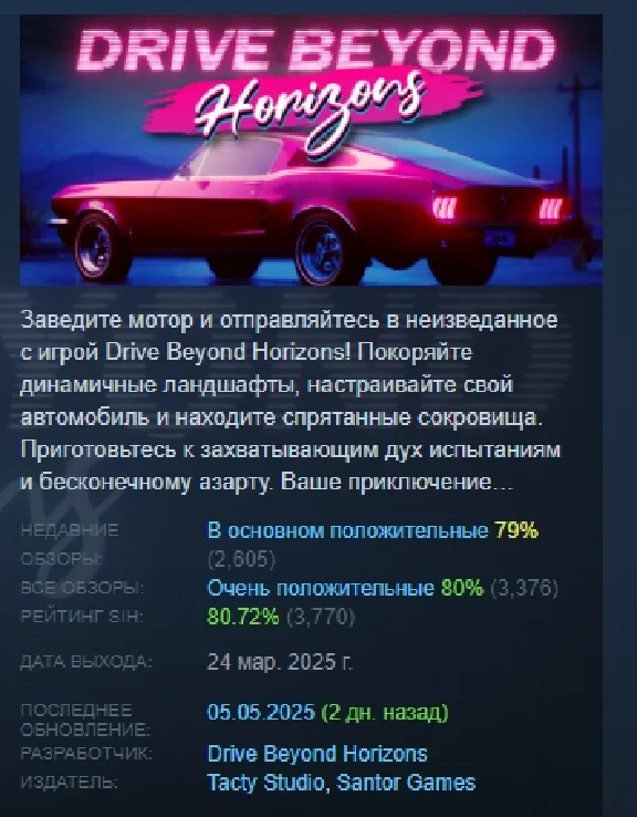 Drive Beyond Horizons 💎 АВТОДОСТАВКА STEAM РОССИЯ
