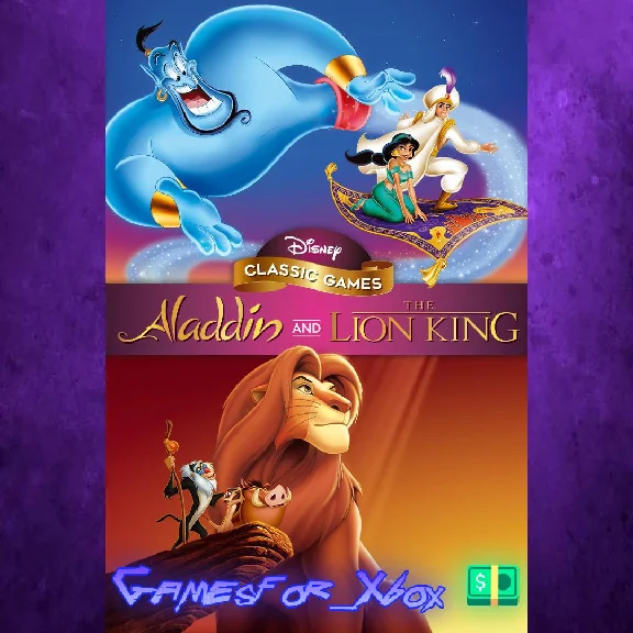 ☀️Disney Classic Games: Aladdin and The Lion Ki XBOX💵
