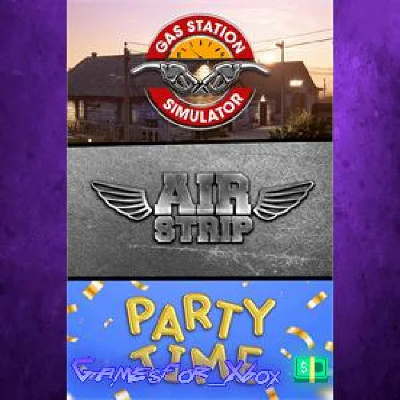 ☀️Gas Station Simulator, Airstrip DLC and Party XBOX💵