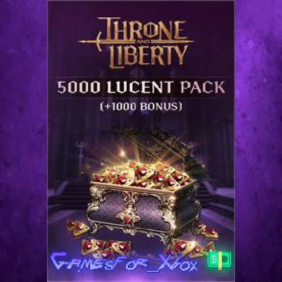 ☀️THRONE AND LIBERTY - 5,000 Lucent Pack (+1 XBOX💵DLC