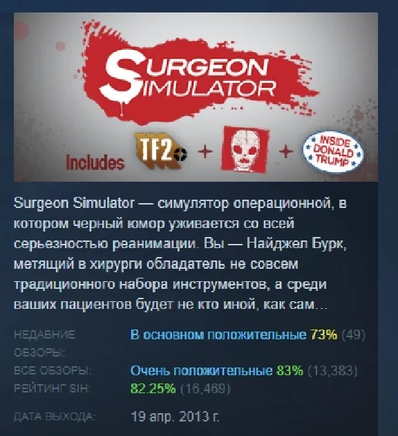 Surgeon Simulator 💎 АВТОДОСТАВКА STEAM РОССИЯ