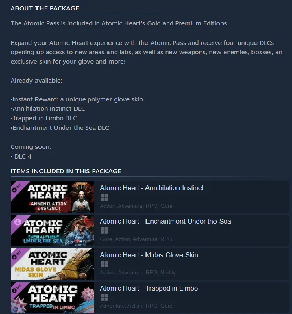 Atomic Heart Atomic Pass (Steam Gift UA ARG)