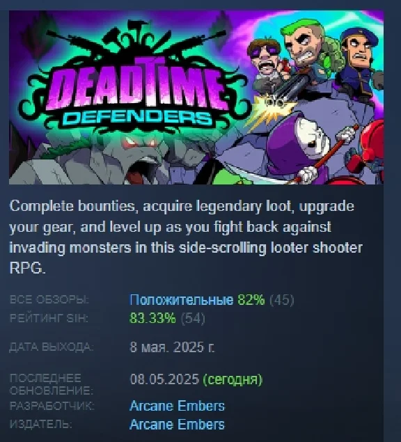 Deadtime Defenders 💎 АВТОДОСТАВКА STEAM РОССИЯ