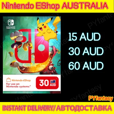 🔰Nintendo eShop Gift Card⭕15-30-60 AUD (AUSTRALIA)