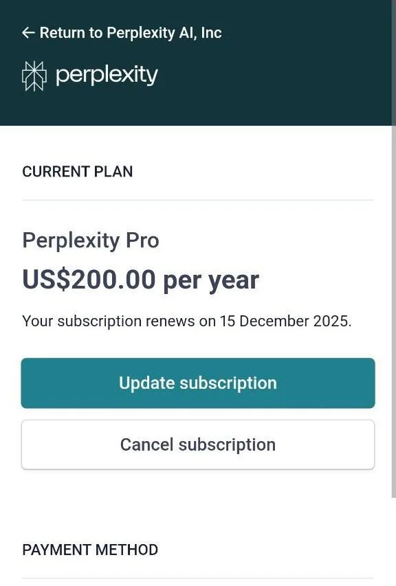 Perplexity AI PRO ON YOUR ACCOUNT 1 YEAR 1.5$