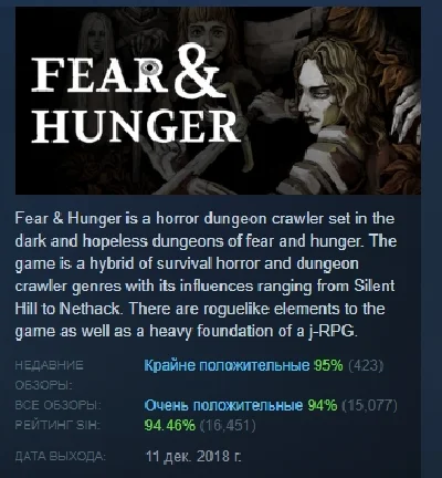 Fear & Hunger - Full Version 💎 STEAM GIFT RUSSIA