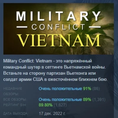 Military Conflict: Vietnam 💎АВТОДОСТАВКА STEAM РОССИЯ