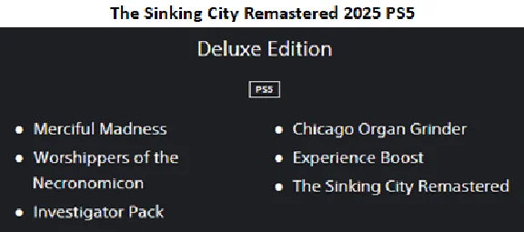 The Sinking City Remastered 2025 PS5 P2 Rent from 7 day
