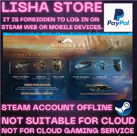 MindsEye Deluxe Edition Steam Offline Paypal preorder