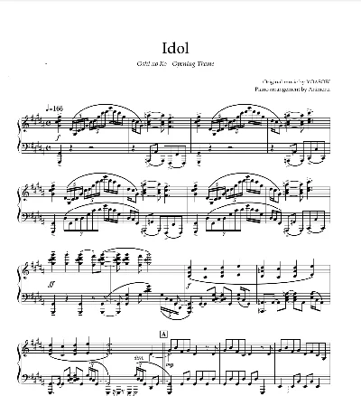Sheet Animenz - Idol - Oshi no Ko OP [Piano] / YOASOBI