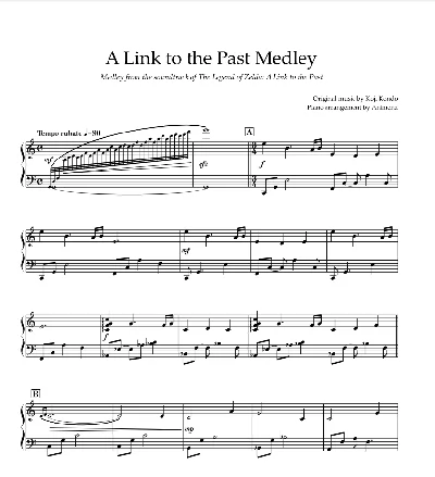 Sheet Animenz - Zelda - A Link to the Past OST Medley