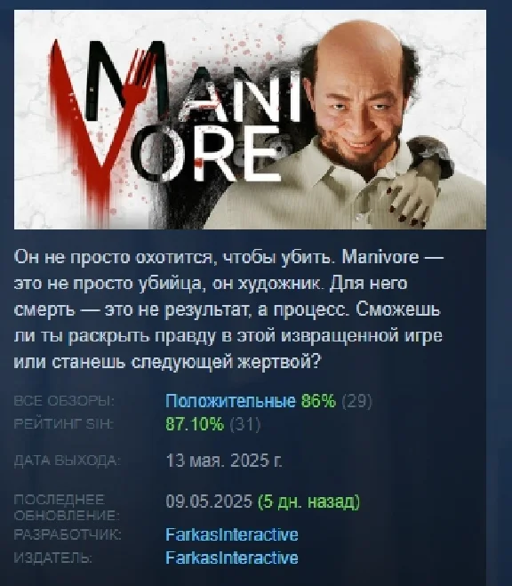 Manivore АВТОДОСТАВКА STEAM РОССИЯ