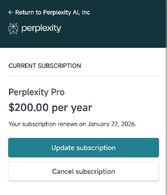 Perplexity AI Pro | 1 год владения | Подлинный | По все