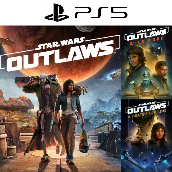 Star Wars Outlaws + 2 DLC PS5 P3 Rent from 15 days