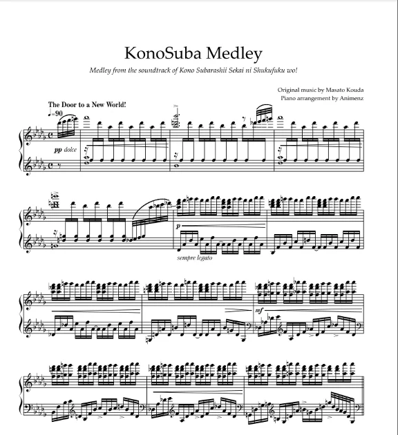 KonoSuba Soundtrack Medley - Masato Kouda - Animenz