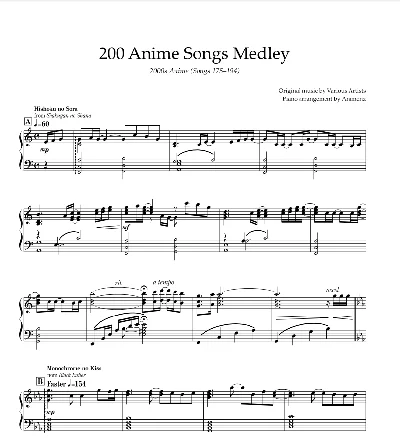 Sheet Animenz - 2000s Anime (Songs 175-194)