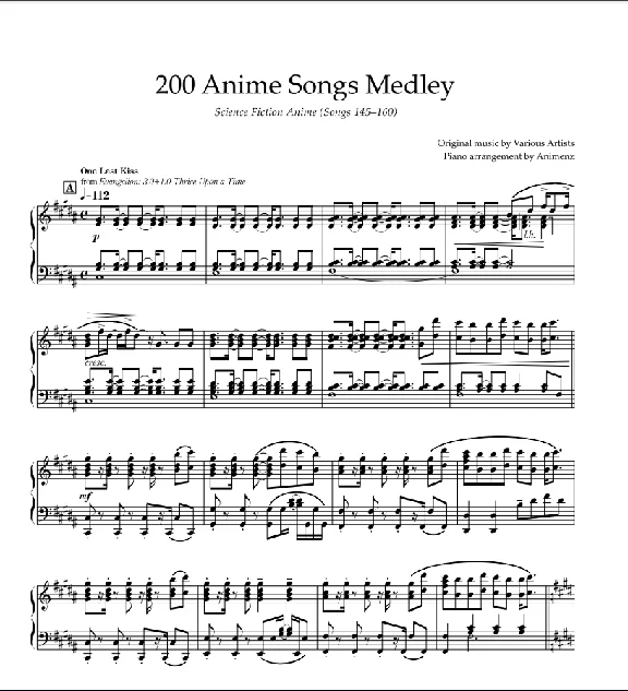 Ноты Animenz - Science Fiction Anime (Songs 145-160)