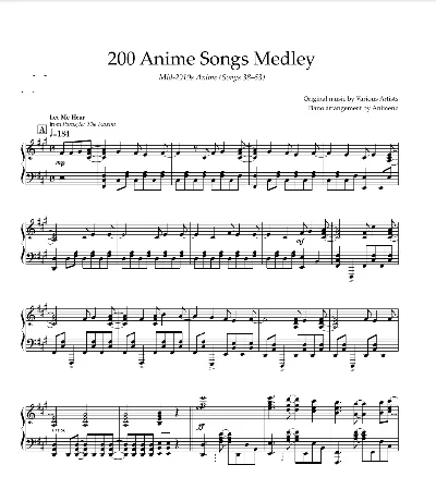 Ноты Animenz - Mid-2010s Anime (Songs 38-53)