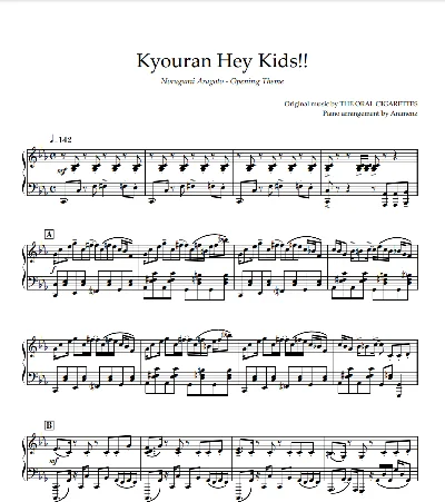 Sheet Animenz - Kyouran Hey Kids!! - Noragami Aragoto
