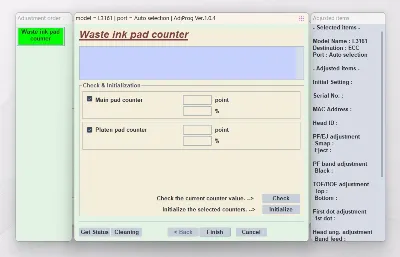 AdjProg Reset- L3160 L3161 L3163 L3166 L3167 L3168 L3169