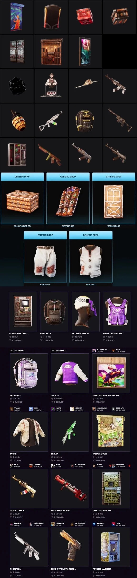 RUST SKINS TWITCH DROPS Round 38+39