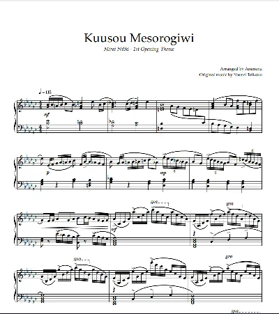 Kuusou Mesorogiwi - Mirai Nikki OP1 by Animenz