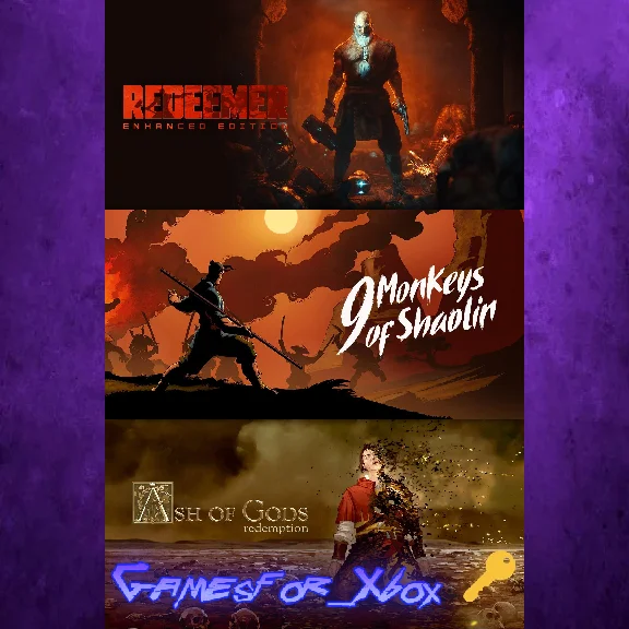 🔅9 Monkeys of Shaolin + Ash of Gods + Redeemer: XBOX🔑