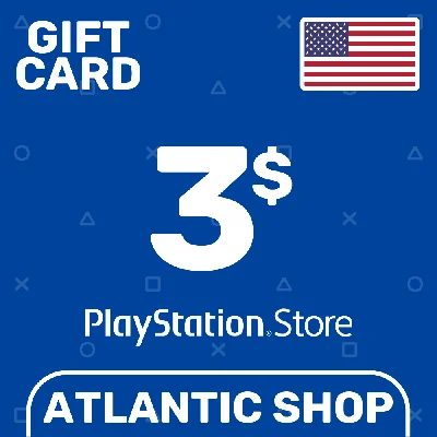 ⭐️PSN Top Up Card 3$ (USD) USA