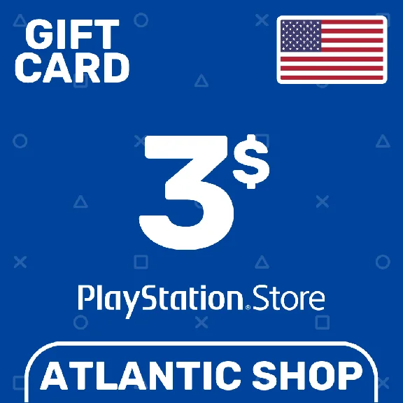 ⭐️PSN Top Up Card 3$ (USD) USA