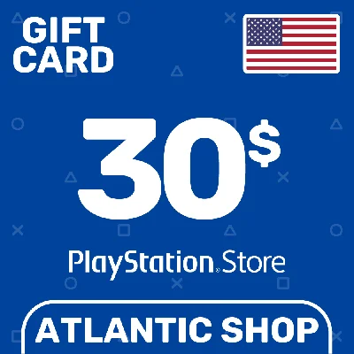 ⭐️PSN Top Up Card 30$ (USD) USA