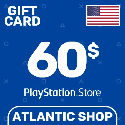 ⭐️Карта Пополнения PSN 60$ (USD) США