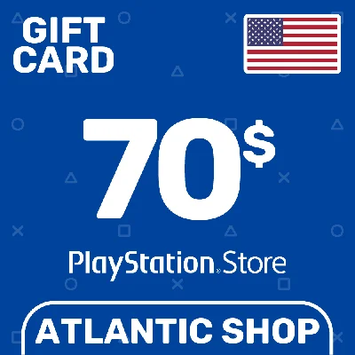 ⭐️PSN Top Up Card 70$ (USD) USA