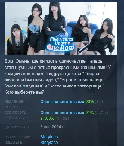 Five Hearts Under One Roof 💎 АВТОДОСТАВКА STEAM РОССИЯ