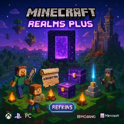 REALMS PLUS MINECRAFT SUBSCRIPTION EXTENSION +MINECOINS