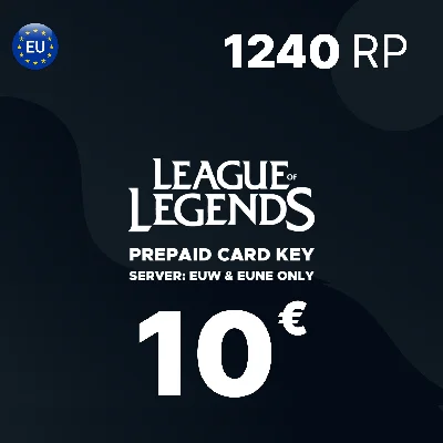 League of Legend Riot Points 10 EUR 1240 RP/EU Server🔑