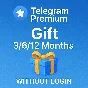Премиум-подарок Telegram 🎁3/6/12 месяцев ⭐БЕЗ ВХОДА⭐