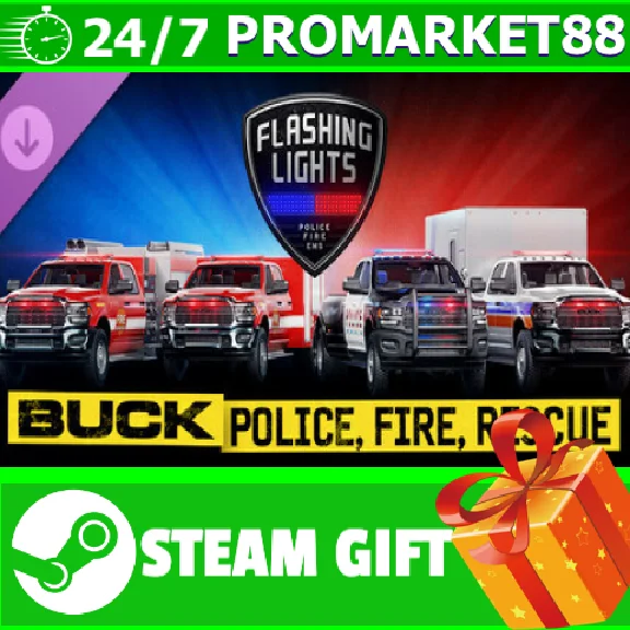 ⭐️ Flashing Lights BUCK Police Fire Rescue Pack STEAM
