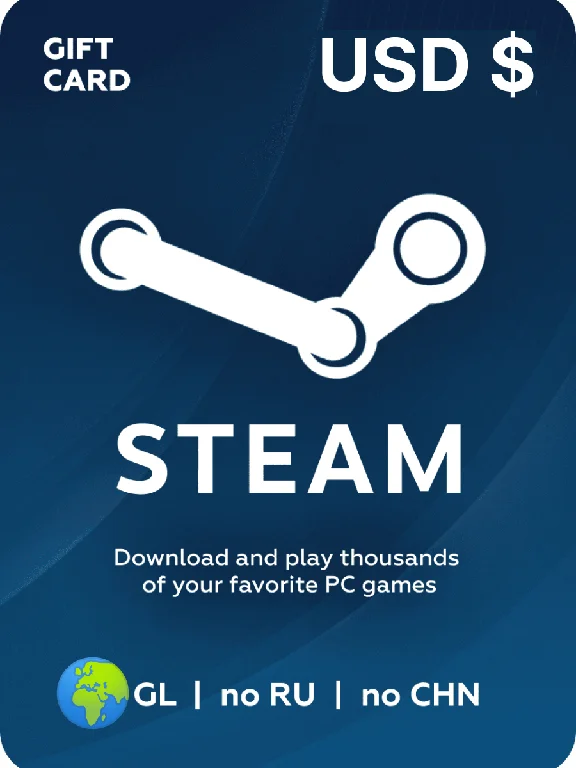 STEAM GIFT CARD 5-100$ USD USA/TURKEY/ARGENTINA КЛЮЧ🔑