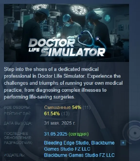 Doctor Life Simulator АВТОДОСТАВКА STEAM РОССИЯ