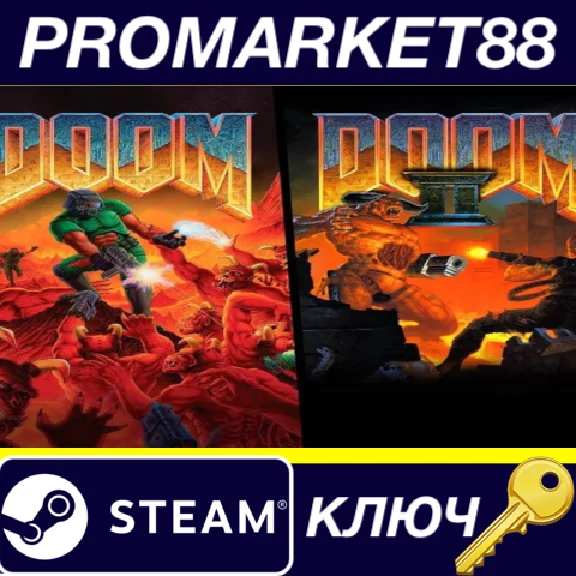 ⭐ DOOM + DOOM II PC Steam Key 🔑 GLOBAL (NO TR)