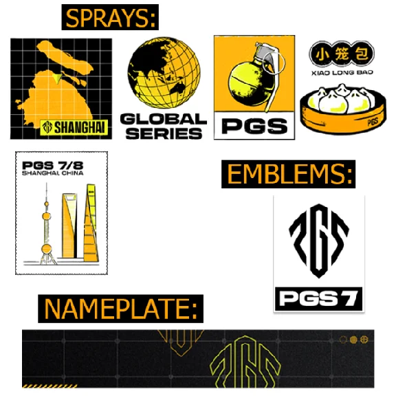 PUBG: PGS 7 + 8 | Bundle-Emblems-Spray-Nameplate 8 item