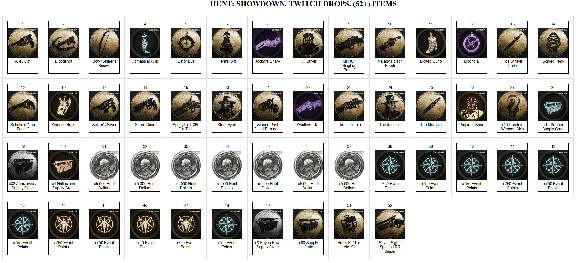 🔥HUNT: SHOWDOWN✦TWITCH DROPS✦SKINS✦HUNTER✦52+ ITEMS+🎁