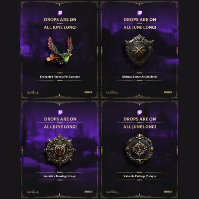 The Quinfall Enchanted Phoenix Twitch Drop 4items