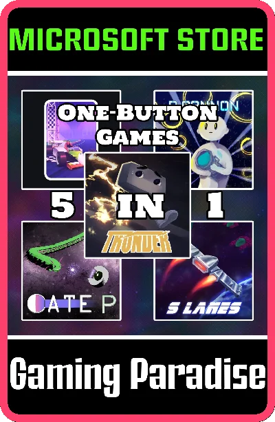 ONE BUTTON GAMES 5-IN-1 (FOR WINDOWS 10) PC (WIN) КЛЮЧ/