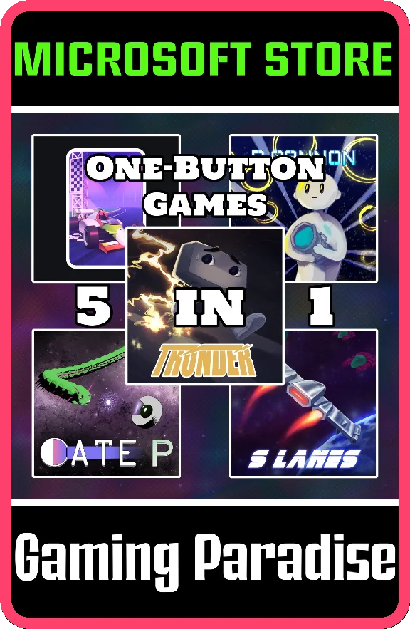 ONE BUTTON GAMES 5-IN-1 (FOR WINDOWS 10) PC (WIN) КЛЮЧ/